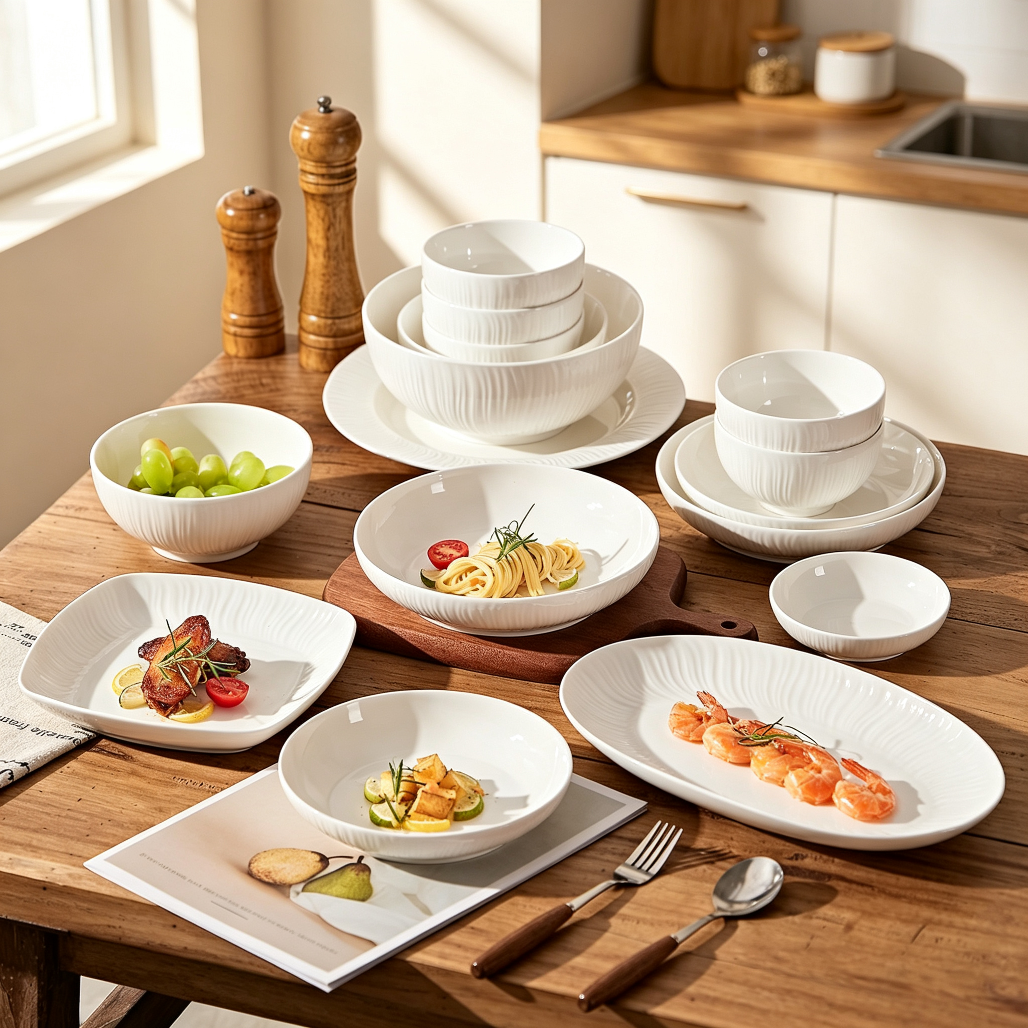 Textured Household Assorted Tableware Kit