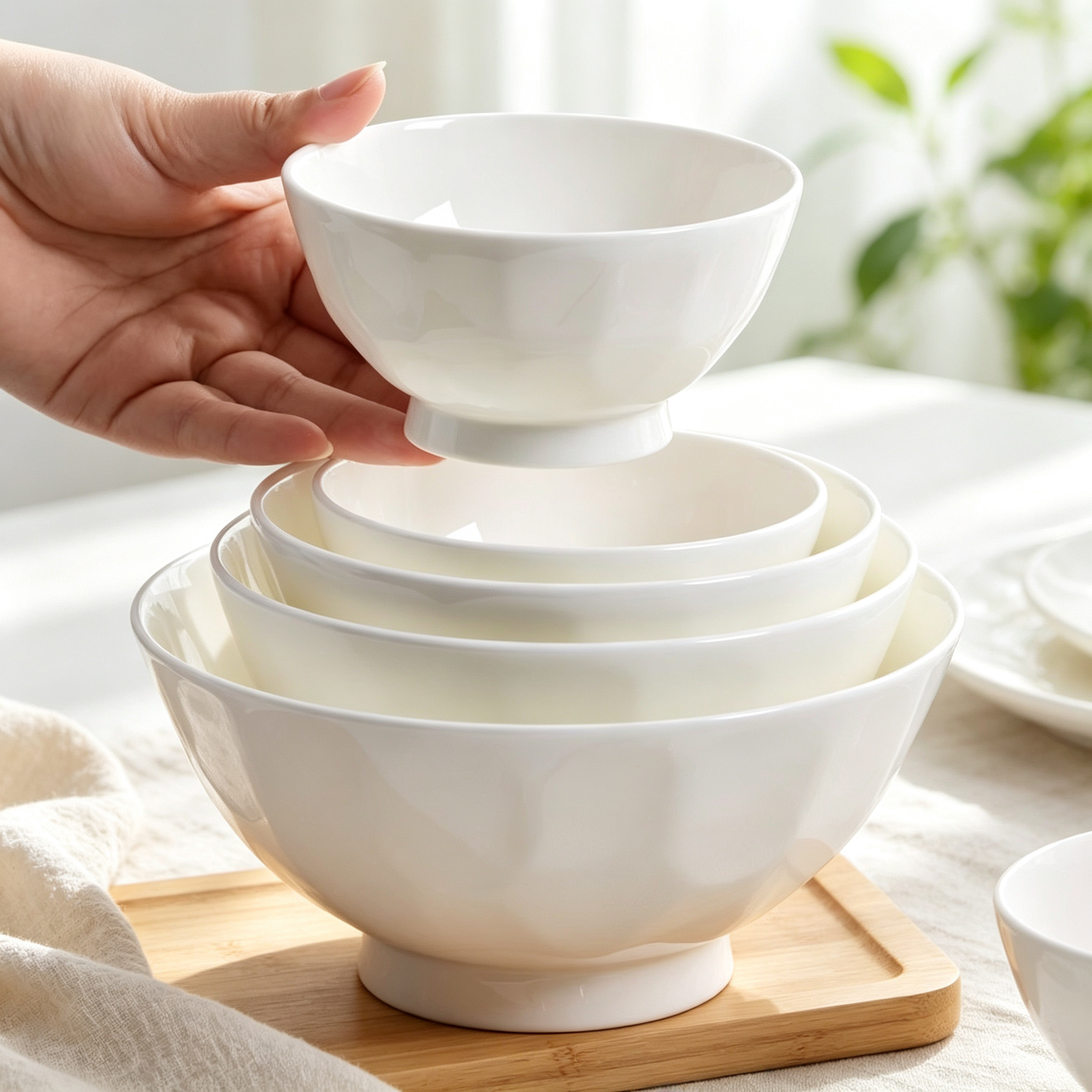 Geometric Faceted Household Rice Bowl